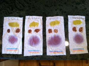 On Purpose Stains to Old Sheet Strips